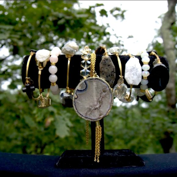 Bourbon & Bowties | Clear Crystal Chunky Bangle - Picture 8 of 8